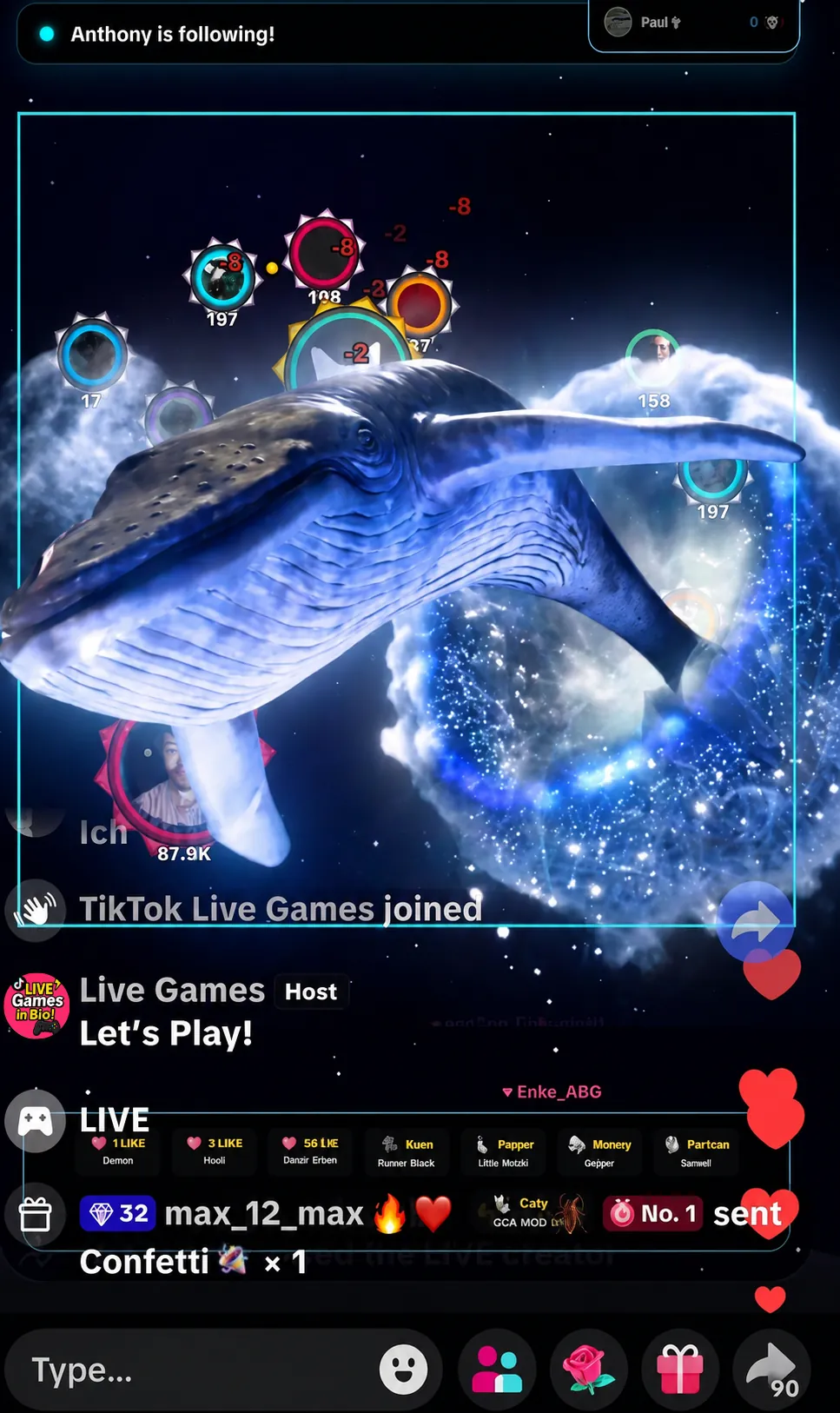 Smoo Games interactive TikTok Live game — viewers participate in real-time during a LIVE stream